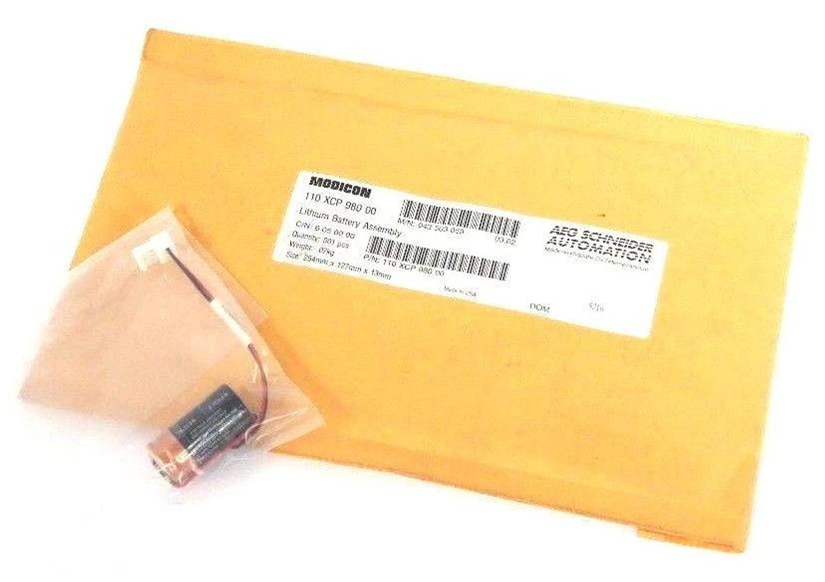 Used NIB SCHNEIDER MODICON 110-XCP-980-00 LITHIUM BATTERY ASSEMBLY 110XCP98000