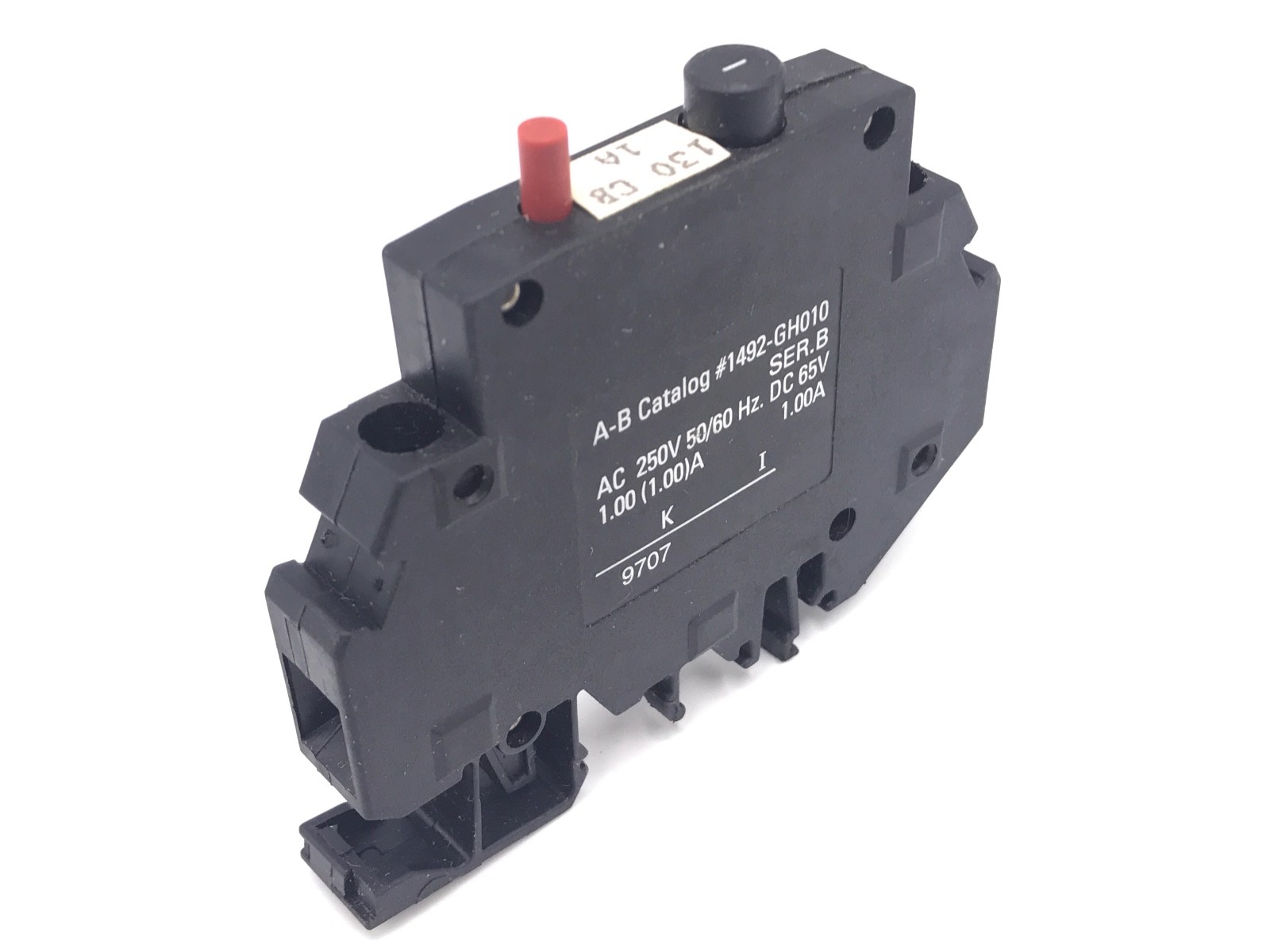 Used ALLEN BRADLEY 1492-GH010 CIRCUIT BREAKER SER. B, 1 AMP, 1492GH010