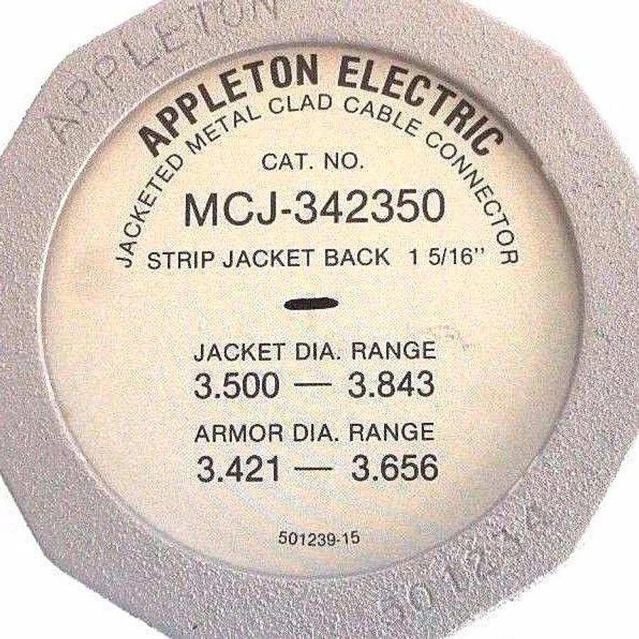 NIB APPLETON MCJ-342350 ALUMINUM SET SCREW CABLE CONNECTOR 3-1/2", MCJ342350