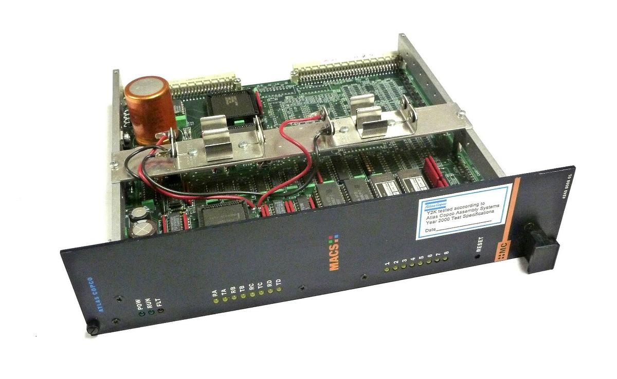 Used ATLAS COPCO 4240-5008-01 MASTER CONTROLLER MODULE W/LED INDICATOR 4240500801