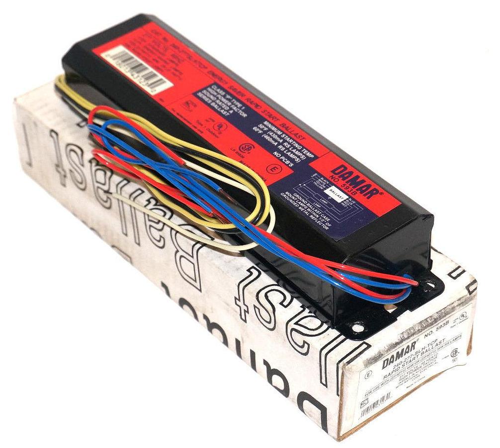 LOT OF 3 NEW DAMAR 240-277-SLH-TCP RAPID START BALLAST NO. 593B 240-277SLHTCP