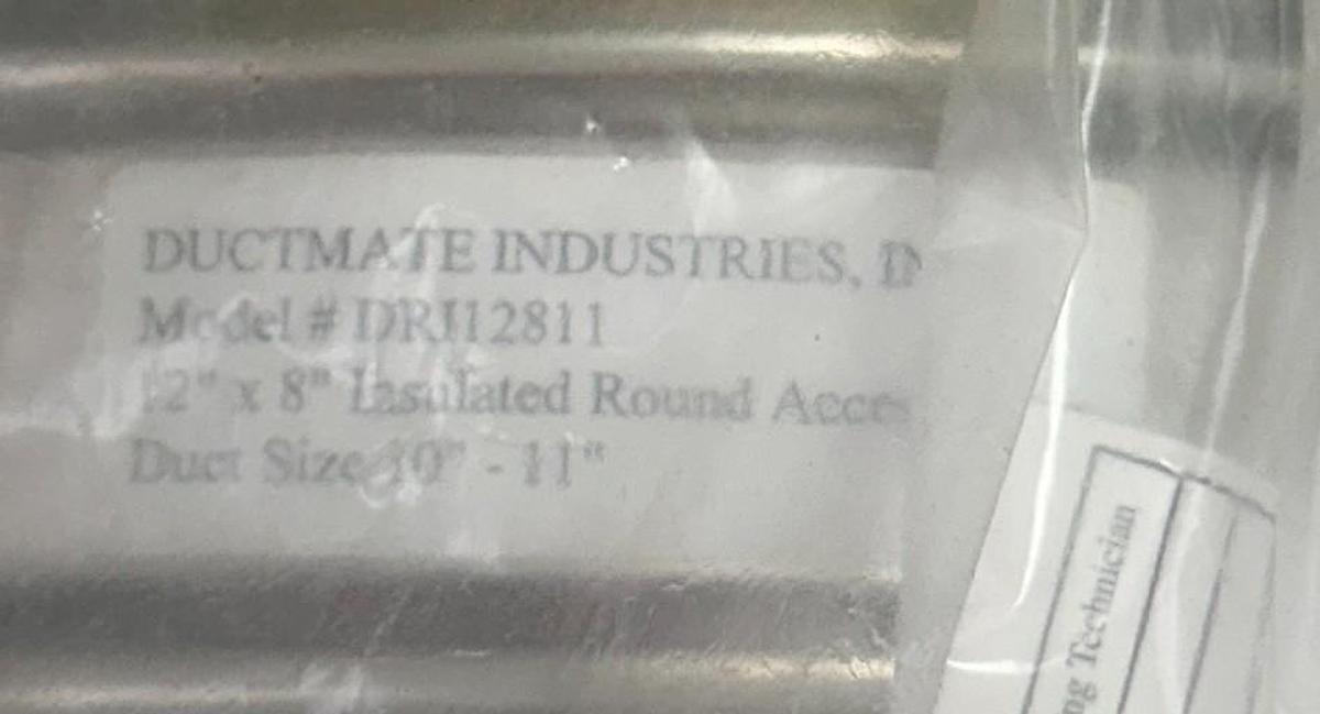 Used DUCTMATE INDUSTRIES DMI12811 INSULATED ROUND ACCESS DOOR 12''x8'' SANDWICH NSMP