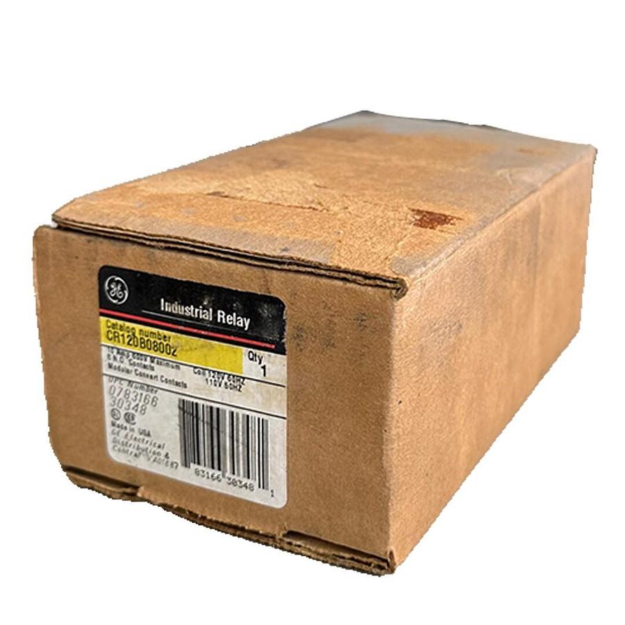 Used NEW GENERAL ELECTRIC CR120B08002 INDUSTRIAL RELAY 10A 600V 8N.O. CONVERT CONTACT