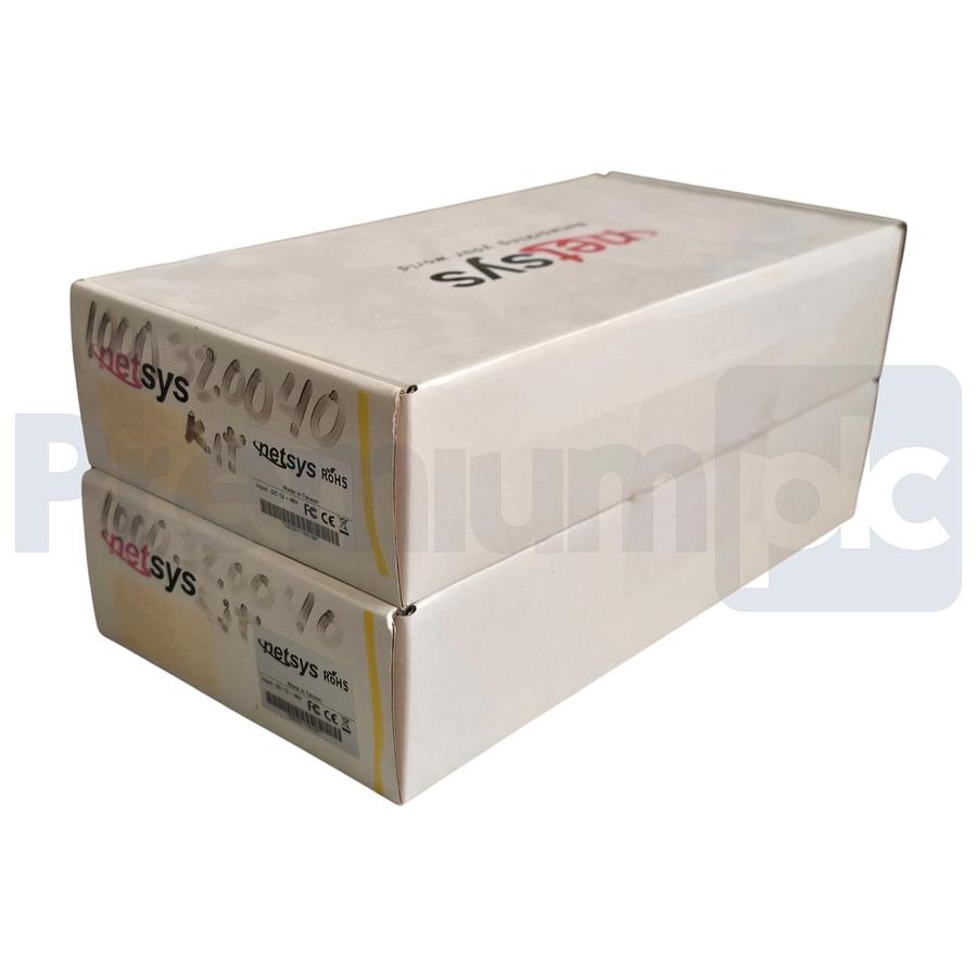 Used Netsys NV-500IKIT Industrial VDSL2 Ethernet Extender Kit CO/CPE 2x NV-500I NSMP