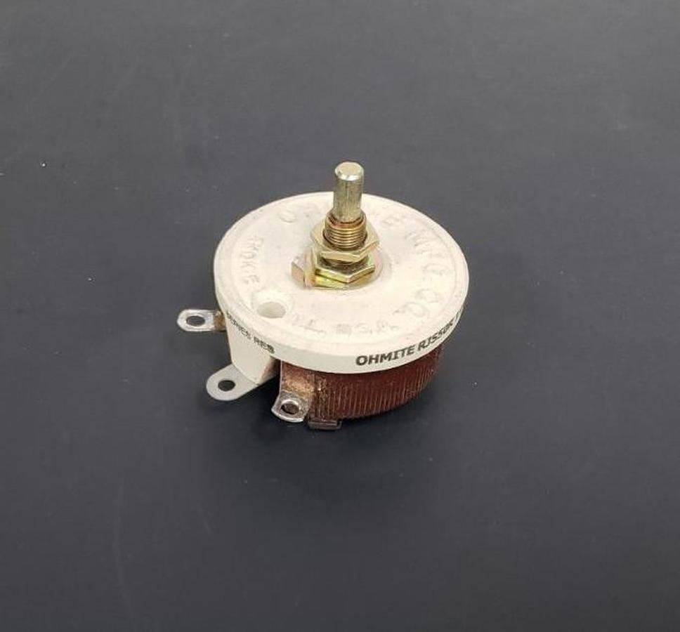 Used NEW OHMITE RJS50R RHEOSTAT POTENTIOMETER 1.0 MAX AMP 0.5 OHM SERIES RES RE-19607
