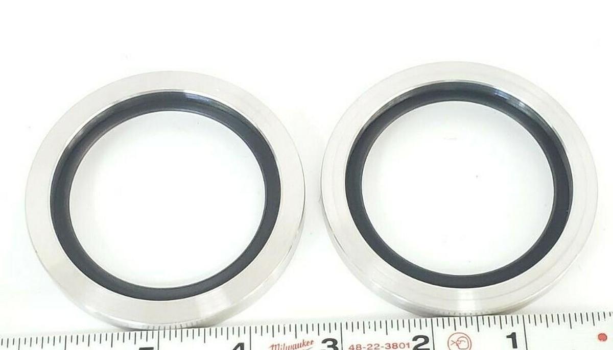 Used LOT OF 2 NEW GENERIC IDENT-NO. 052061 MATERIAL: 1.4401/PTFE SHAFT SEALING RINGS
