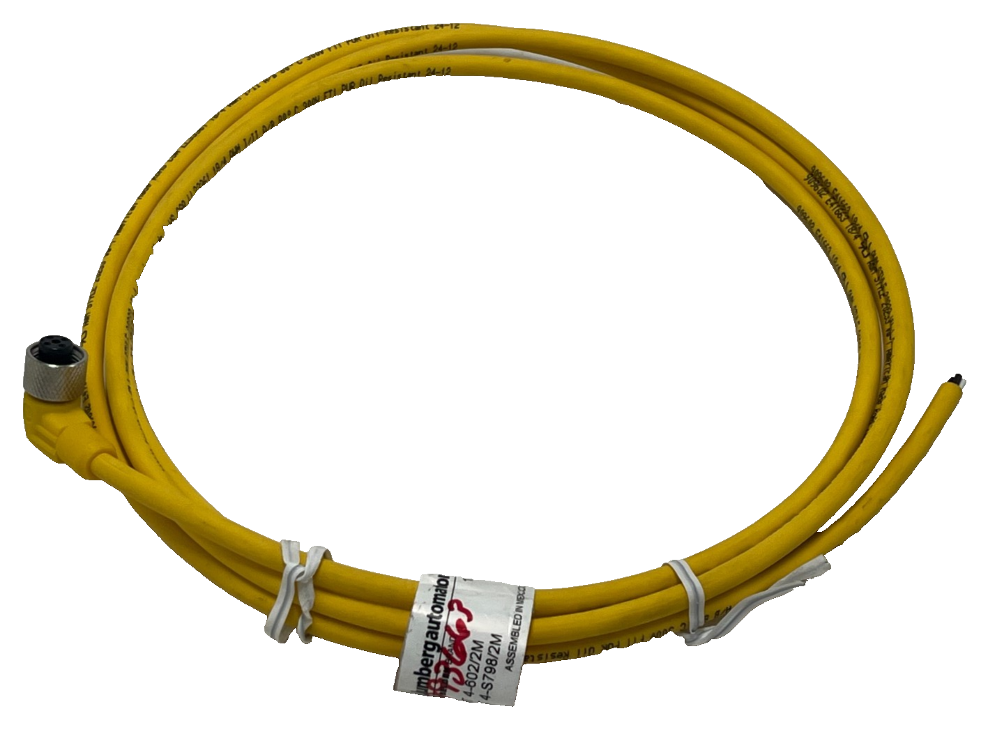 Used LUMBERG RKWT 4-602/2M 2-Meter M12 Female Right Angle 4-Pin Sensor Cable Cordset