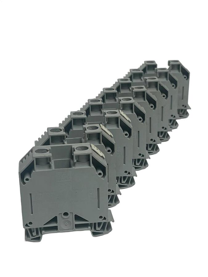 Lot of 8 Allen Bradley 1492-J35 Terminal Blocks - Feed-Through 150A 1000V Gray