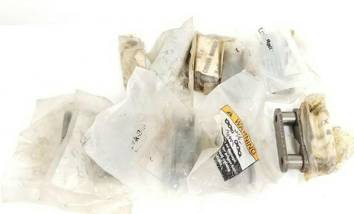 Used LOT OF 11 NEW REX LINK-BELT C2020H CHAIN ROLLER LINKS