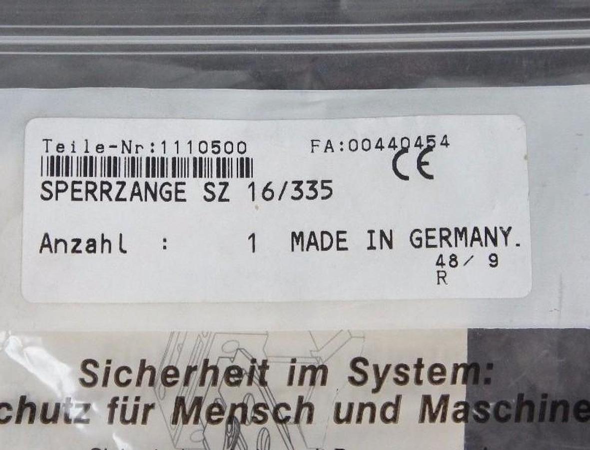 NEW SCHMERSAL 1110500 SPERRZANG SZ 16/335