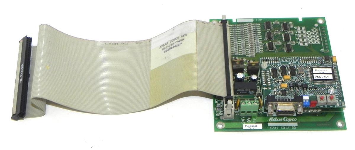 Used ATLAS COPCO 4231 5012 00 BOARD W/ 9040100117 CABLE 4231501200