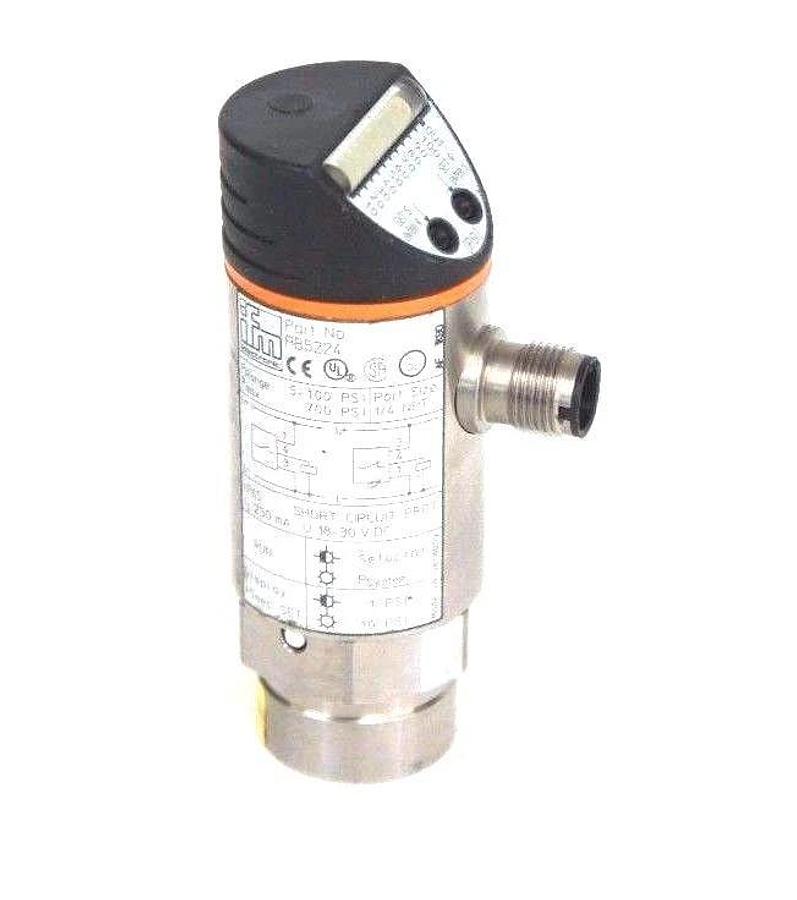 Used IFM EFECTOR PB5224 PRESSURE SWITCH LIQ/GAS 0-100PSI 1/4" NPT