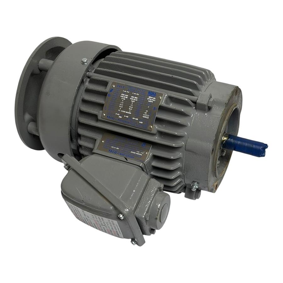 Used TECO Westinghouse EPV1/54C MAX-E1 1.5 HP Inverter Duty Motor 145TC TEFC