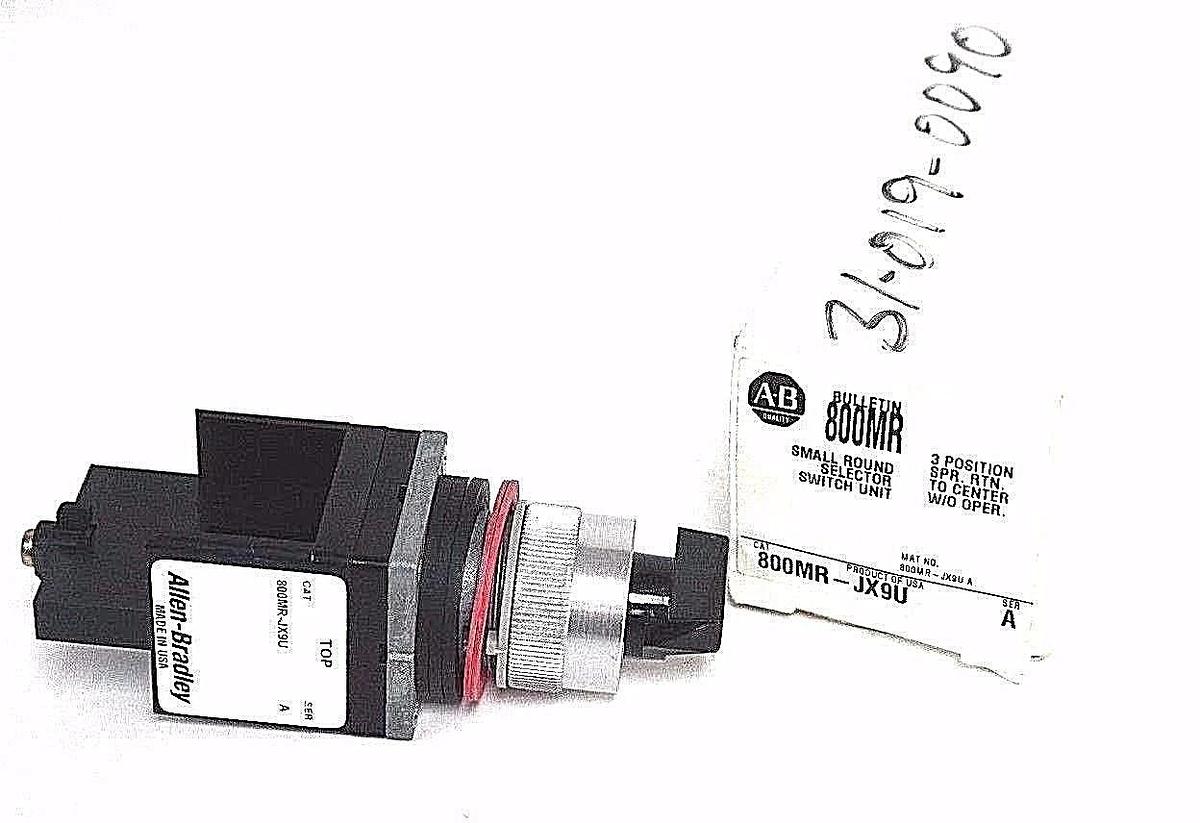 Used NIB ALLEN BRADLEY 800MR-JX9U SER. A SMALL ROUND SELECTOR SWITCH UNIT 800MRJX9U