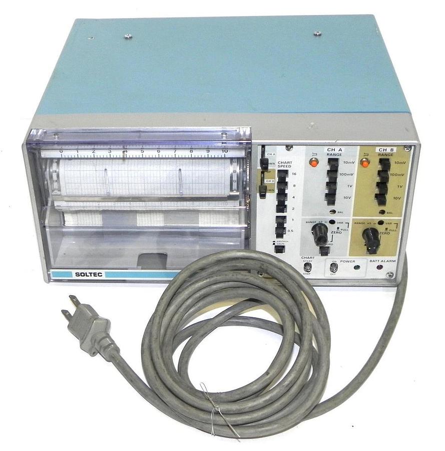 Used SOLTEC VP-6723S 2 PEN PORTABLE CHART RECORDER VP6723S