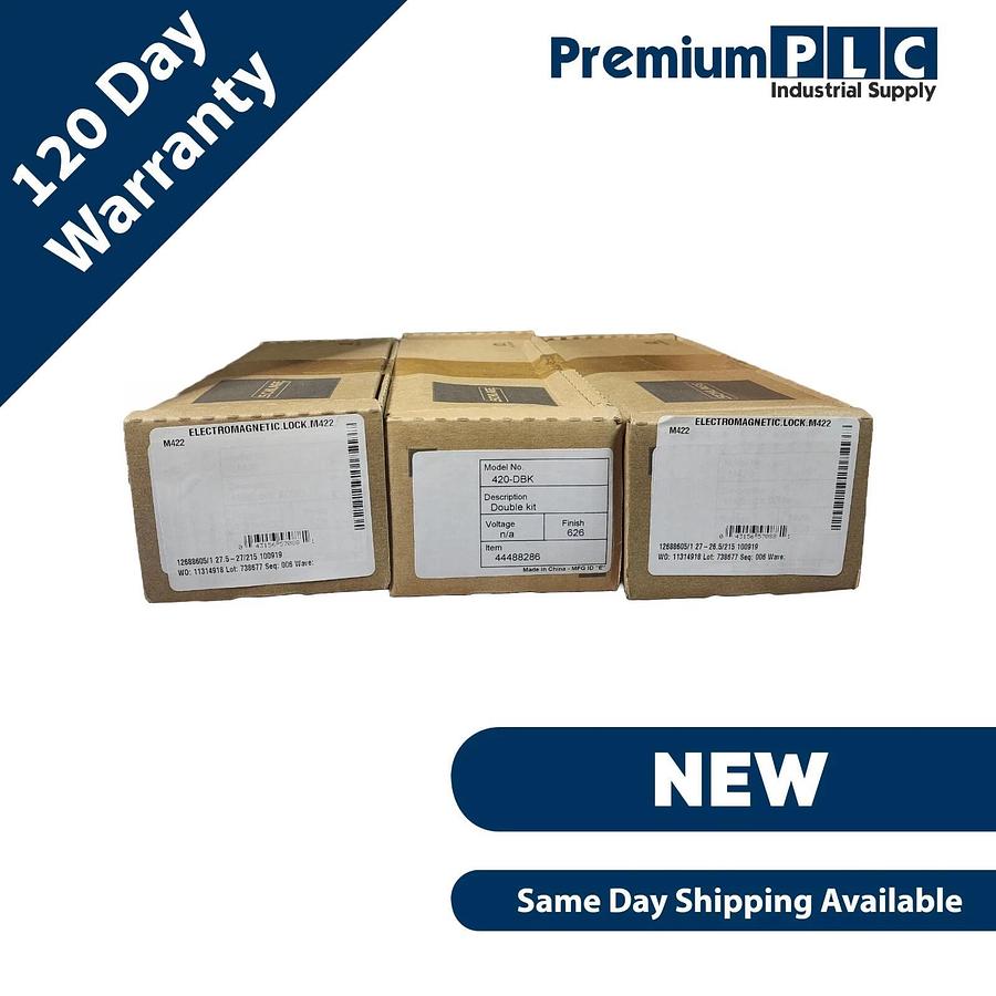 Used NEW SCHLAGE MAGLOCK M422 DOUBLE ELECTROMAGNETIC LOCK KIT, 500LBS, M420 SERIES