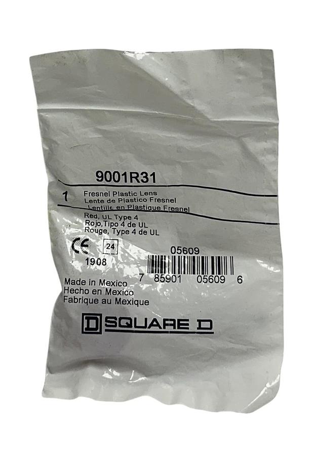 10 SCHNEIDER SQUARE D 9001-R31 / 9001R31 FRESNEL PLASTIC LENSES RED 05609 NSMP
