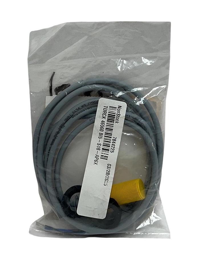 Used TURCK BI5-S18-AP6X / 46560 INDUCTIVE PROXIMITY SENSOR 10-30VDC 200mA 5mm 2M NSFS