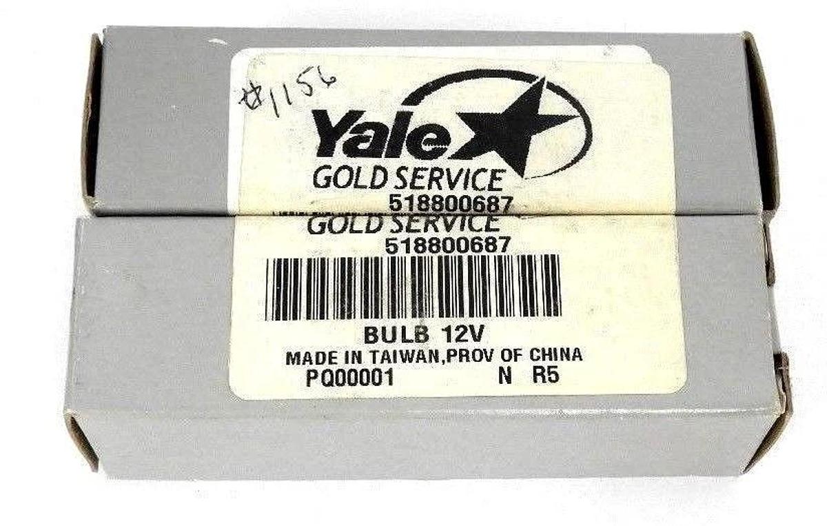 Used LOT OF 2 NEW YALE GOLD SERVICE 518800687 BULBS 12V, 1156 12V 32CP F4