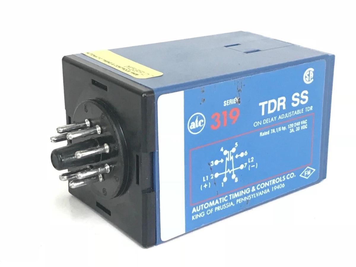 Used ATC 319B-001-Q-1-X TIME DELAY RELAY 120V, 50/60HZ, 319 TDR SS, 319B001Q1X