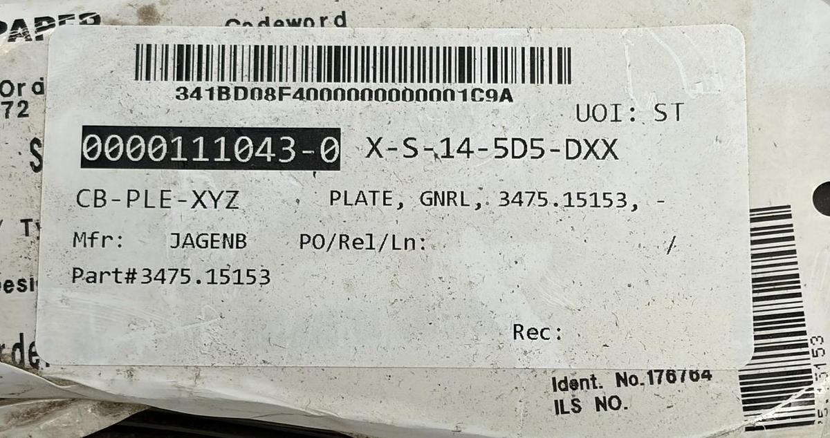 Used Jagenberg Voith Paper 3475.15153 General Plate Industrial Surplus Lot of 21 New