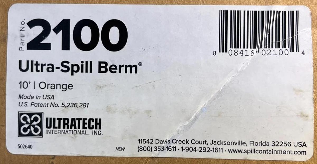 Ultratech 2100 Ultra-Spill Berm 10-Ft Polyethylene Tarp Dike Containment Barrier