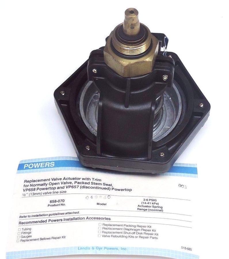 Used NEW SIEMENS 658-070 VALVE ACTUATOR W/ TRIM 1/2'' 658070 MODEL: 049840