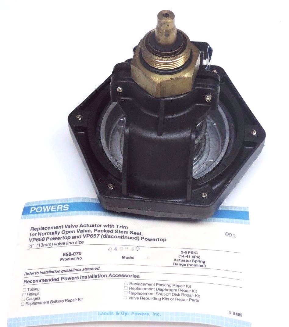 Used NEW SIEMENS 658-070 VALVE ACTUATOR W/ TRIM 1/2'' 658070 MODEL: 049840