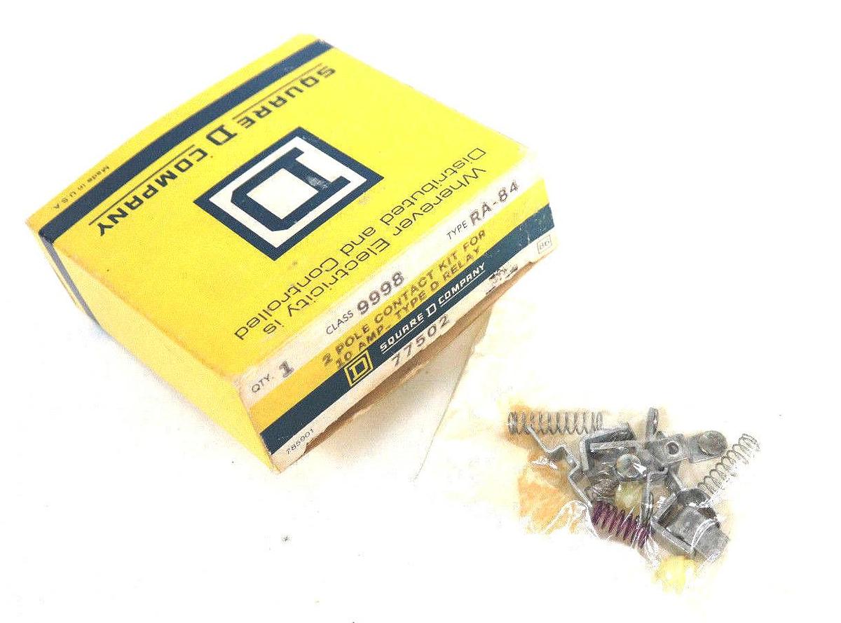 Used NIB SQUARE D 9998-RA-84 RELAY CONTACT KIT 9998RA84