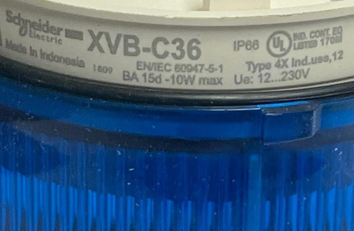 Schneider Electric XVBC36 Blue Steady Light Element Harmony XVB 70mm - NIB