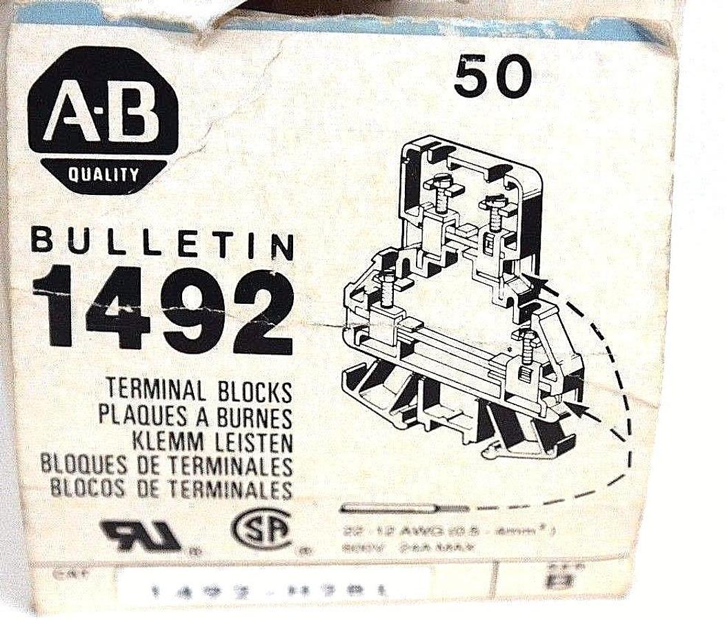 Used LOT OF 40 NEW ALLEN BRADLEY 1492-H2BL TERMINAL BLOCKS SERIES B 1492H2BL