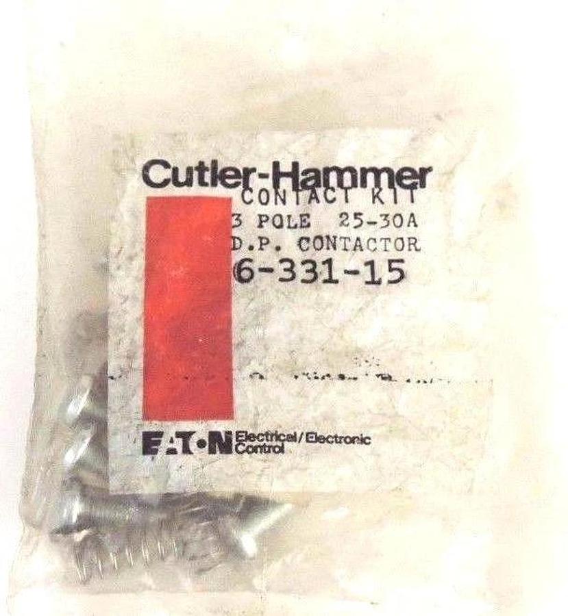 Used NEW CUTLER HAMMER 6-331-15 CONTACT KIT 3-POLE, 25-30A