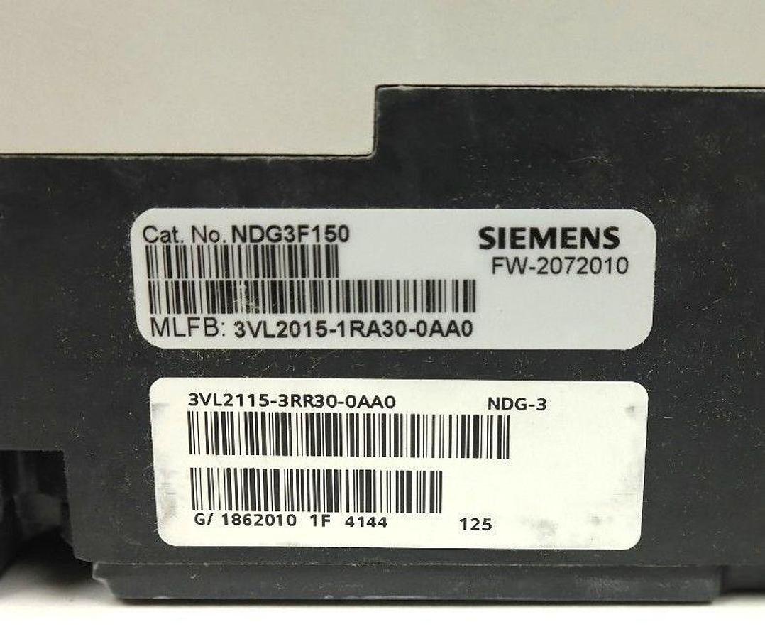 Used SIEMENS NDG3N150L VL CIRCUIT BREAKER CLASS N 150A 3-P 35kA@480V~50/60HZ NIB