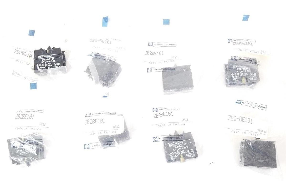 Used LOT OF 8 NEW TELEMECANIQUE ZB2-BE101 CONTACT BLOCKS, ZB2BE101