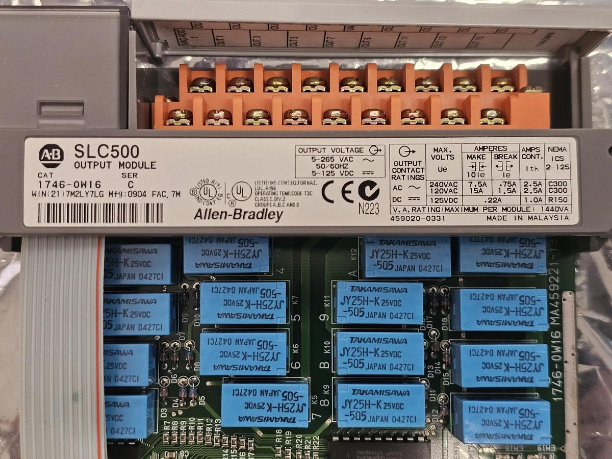 Used LOT OF 5 ALLEN BRADLEY 1746-OW16 SER. C OUTPUT MODULES 1746OW16