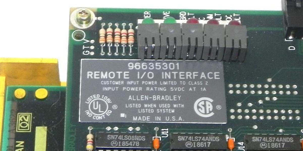 Used FANUC A16B-2200-0430/02A RIO MOTHERBOARD W/ AB 9663501 I/O INTERFACE BOARD