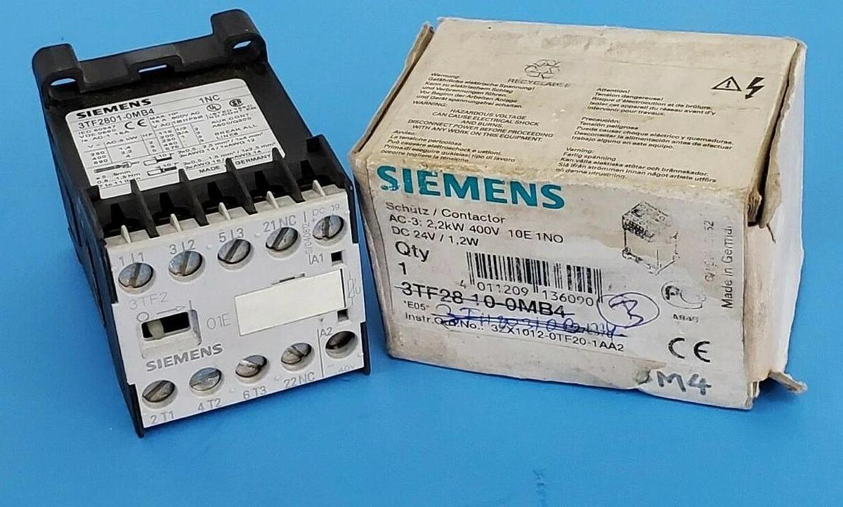 Used SIEMENS 3TF2801-0MB4 CONTACTOR 3TF28010MB4