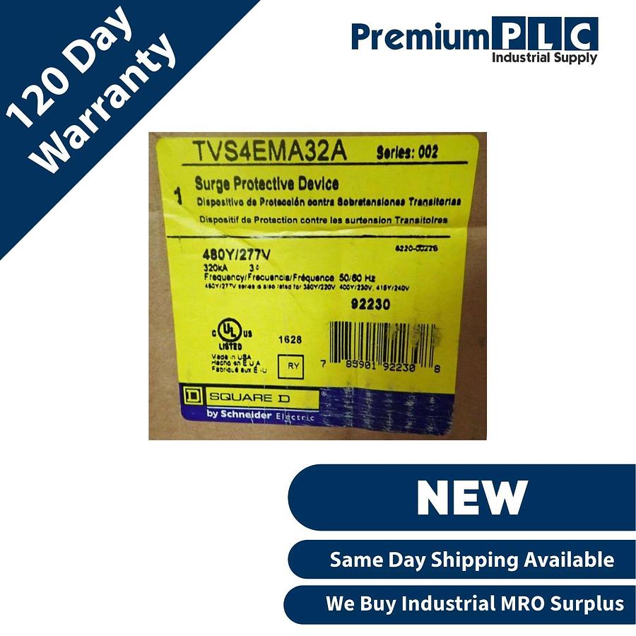 NEW SQUARE D TVS4EMA32A SER. 002 SURGELOGIC EMA TVSS, 480Y/277V 3P 4 wire 320kA