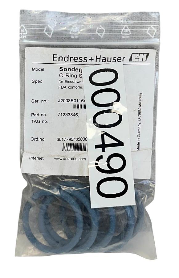 Used ENDRESS+HAUSER 71233846 Sonderprodukt O-RING SET (7 O-RINGS) 28.17 x 3.53 NSMP