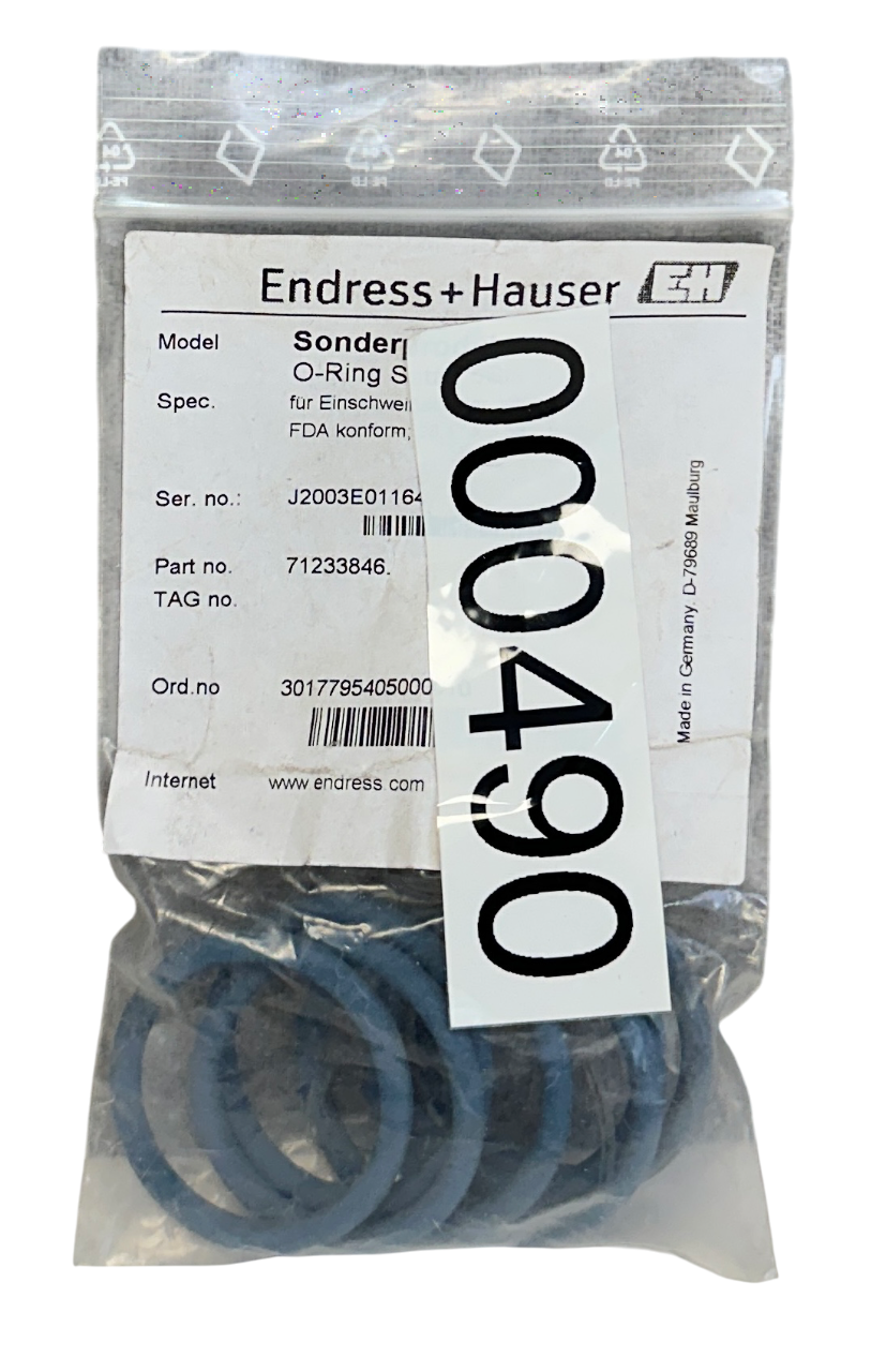 Used ENDRESS+HAUSER 71233846 Sonderprodukt O-RING SET (7 O-RINGS) 28.17 x 3.53 NSMP