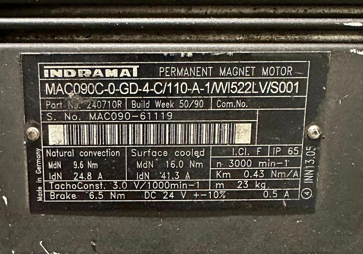 Refurbished REPAIRED INDRAMAT MAC090C-0-GD-4-C/110-A-1/WI522LV/S001 SERVO MOTOR 240710R