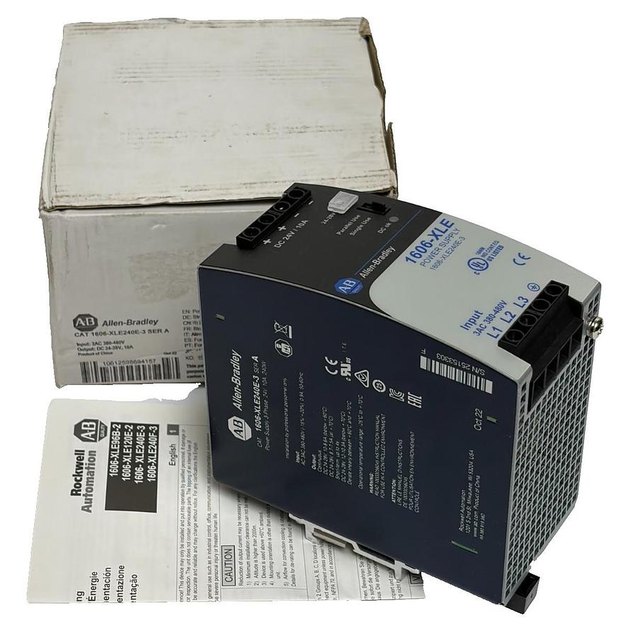 Allen Bradley 1606-XLE240E-3 DIN Rail Power Supply 3-Phase 24-28V 10A