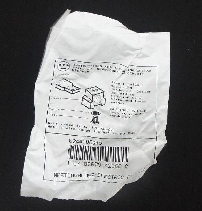 Used BAG OF 5 NEW CUTLER HAMMER 624B100G19 TERMINAL KIT