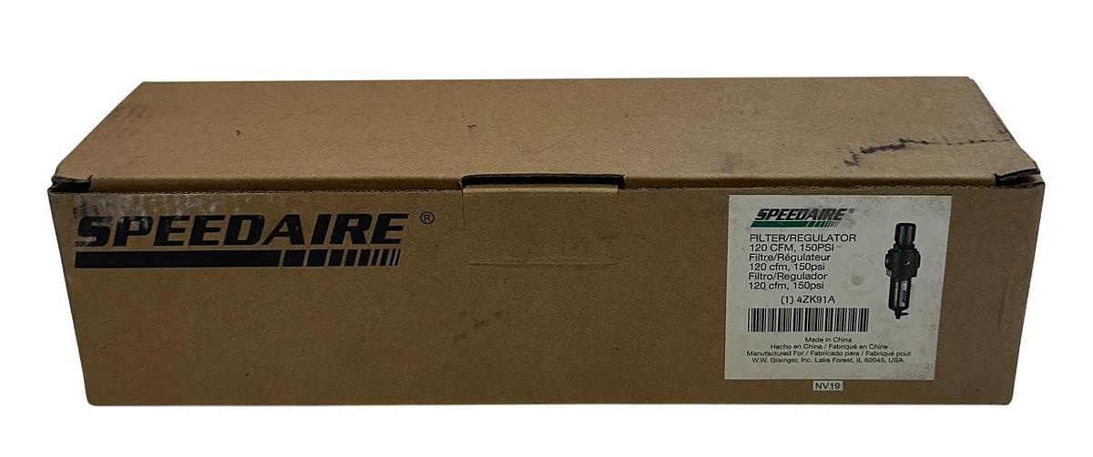 SPEEDAIRE 4ZK91A FILTER / REGULATOR 1/2'' NPT 120CFM 150PSI OEM BLACK NSMP