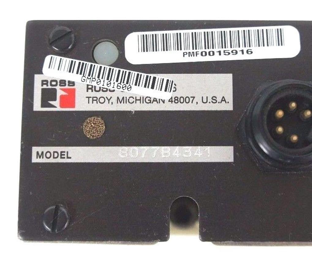 Used REPAIRED ROSS CONTROLS 8077B4341 SOLENOID PILOT VALVE 2-10BAR 24VDC