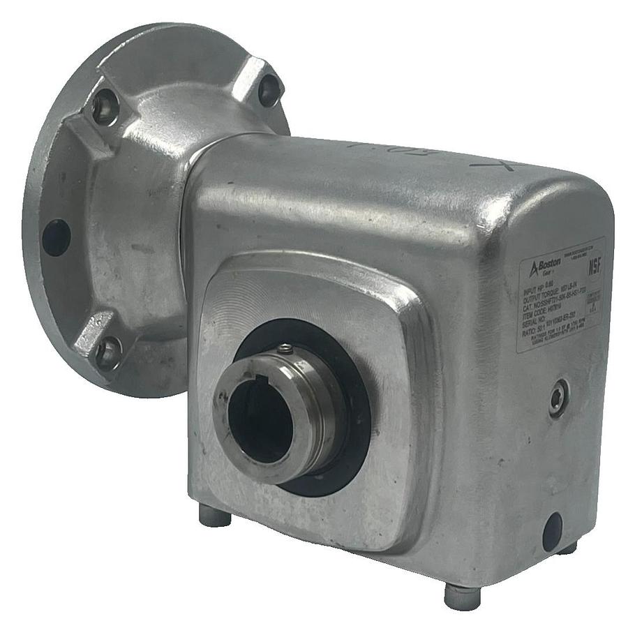 Used BOSTON GEAR SSHF721-50K-B5-HS1-P20 Stainless Steel Worm Gear Reducer 50:1 Ratio