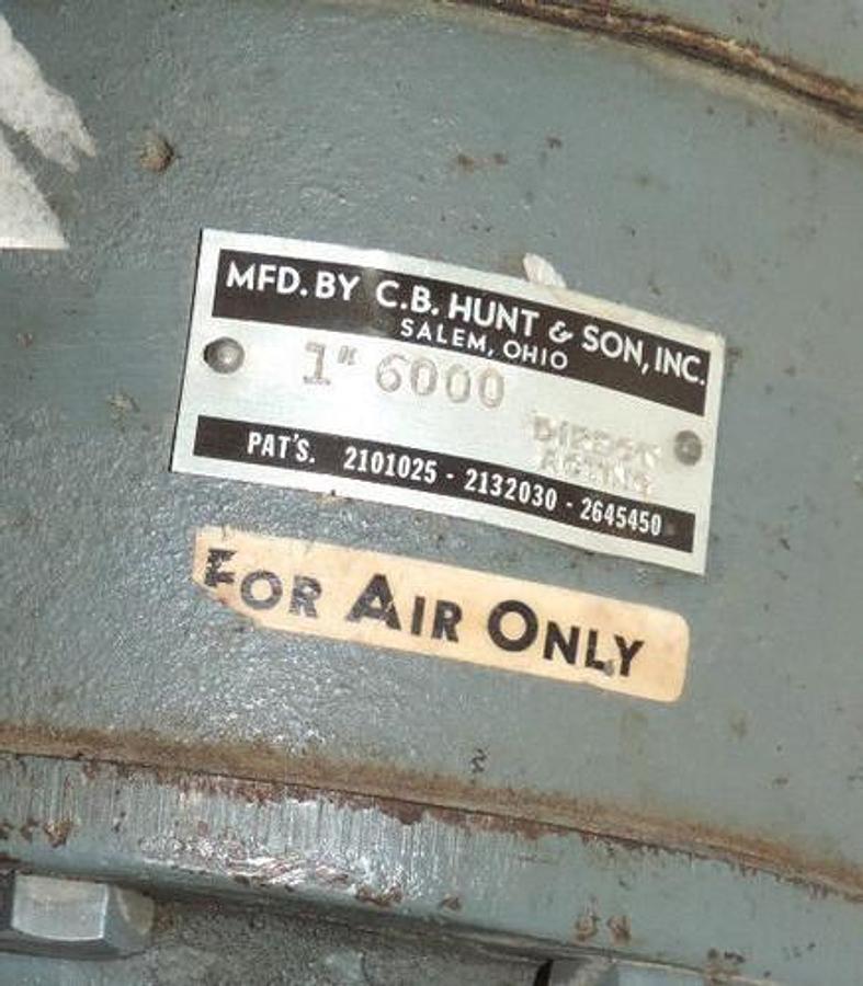 Used C.B. HUNT & SONS 6000 1" DIRECT ACTING AIR REGULATOR 3-PORT