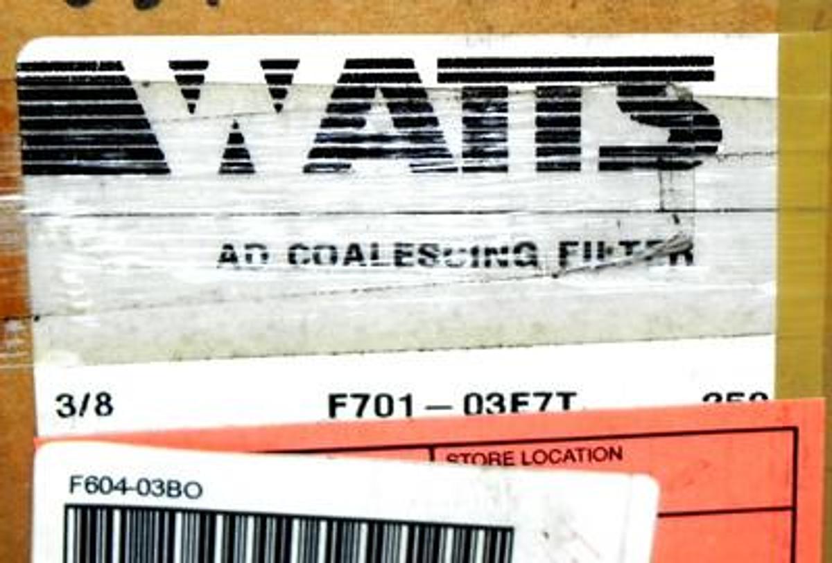 Used NIB WATTS FLUIDAIR F701-03E7T-M1 COALESCING FILTER F70103E7TM1