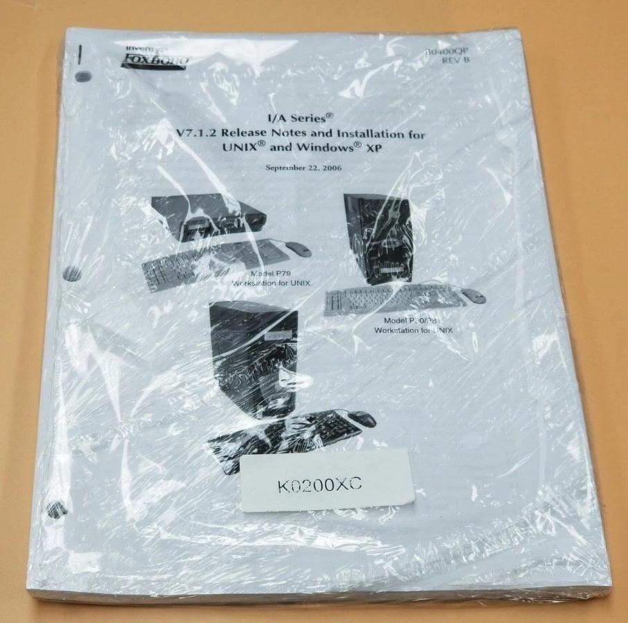Used NIB INVENSYS / FOXBORO K0200WF V7.xP79/80 WS REDUNDANT NETWORK SOLARIS MEDIA