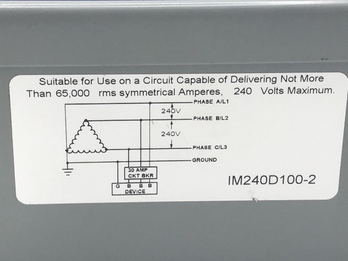 Used NEW CONTROL CONCEPTS IM240D100-2 POWER SUPPLY MEDIUM EXPOSURE ISLAGUARD 240V 3PH
